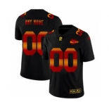 Men's Kansas City Chiefs Custom Black Red Orange Stripe Vapor Limited Football Jersey