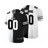 Men's Kansas City Chiefs Custom Black V White Peace Split Vapor Untouchable Limited Football Jersey