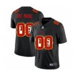 Men's Kansas City Chiefs Custom Team Logo Dual Overlap Limited Football Jersey Black