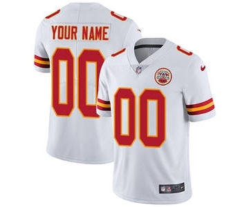 Men's Kansas City Chiefs Customized White Vapor Untouchable Custom Limited Football Jersey