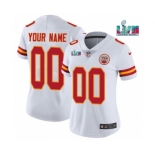 Women's Kansas City Chiefs Customized White Super Bowl LVII Limited Stitched Jersey