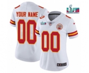 Women's Kansas City Chiefs Customized White Super Bowl LVII Limited Stitched Jersey