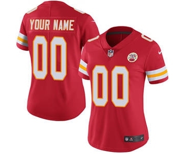 Women's Kansas City Chiefs Red Home Customized Jersey