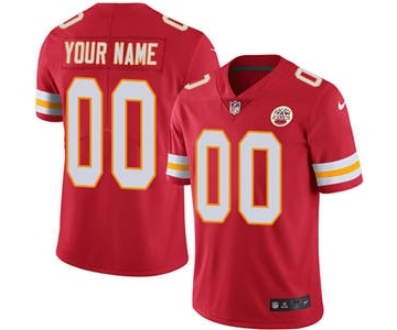 Youth Kansas City Chiefs Customized Red Team Color Custom Football Jersey