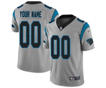 Men's Carolina Panthers Customized Silver Stitched Football Limited Inverted Legend Jersey