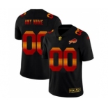 Men's Buffalo Bills Custom Black Red Orange Stripe Vapor Limited Football Jersey