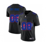 Men's Buffalo Bills Custom Team Logo Dual Overlap Limited Football Jersey Black