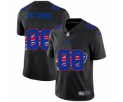 Men's Buffalo Bills Custom Team Logo Dual Overlap Limited Football Jersey Black