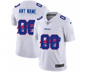 Men's Buffalo Bills Custom White Team Logo Dual Overlap Limited Football Jersey