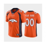 Men's Broncos Custom Orange Football Team Big Logo Fashion Vapor Limited Jersey