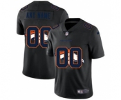 Men's Denver Broncos Custom Team Logo Dual Overlap Limited Football Jersey Black