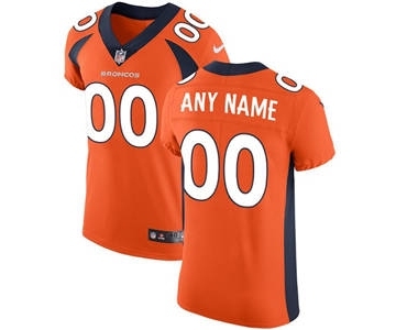 Men's Denver Broncos Customized Orange Team Color Vapor Untouchable Custom Elite Football Jersey