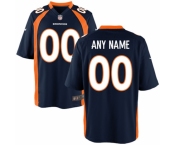 Mens Denver Broncos Nike Navy Blue Customized Alternate Game Jersey