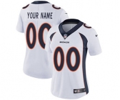 Women's Denver Broncos White Road Customized Jersey