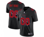 Men's Arizona Cardinals Custom Team Logo Dual Overlap Limited Football Jersey Black