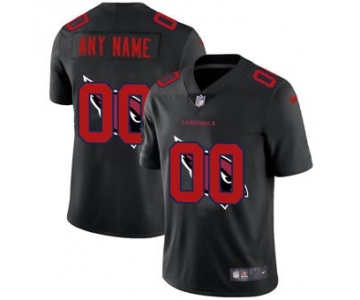 Men's Arizona Cardinals Custom Team Logo Dual Overlap Limited Football Jersey Black