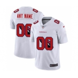 Men's Arizona Cardinals Custom White Team Logo Dual Overlap Limited Football Jersey