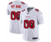 Men's Arizona Cardinals Custom White Team Logo Dual Overlap Limited Football Jersey