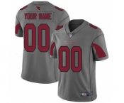 Men's Arizona Cardinals Customized Silver Stitched Football Limited Inverted Legend Jersey