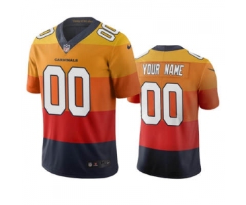 Men's Cardinals Customized Vapor Limited City Edition Sunset Orange Jersey