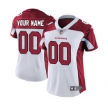 Women's Arizona Cardinals White Road Customized Jersey