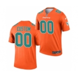 Men's Miami Dolphins ACTIVE PLAYER Custom Orange 2021 Inverted Legend Stitched Jersey