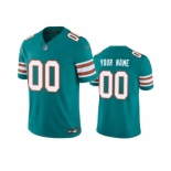 Men's Miami Dolphins Active Player Custom Aqua 2023 F.U.S.E Vapor Limited Stitched Football Jersey