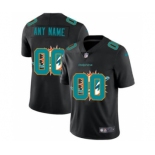 Men's Miami Dolphins Custom Team Logo Dual Overlap Limited Football Jersey Black