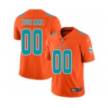 Men's Miami Dolphins Customized Orange Stitched Football Limited Inverted Legend Jersey