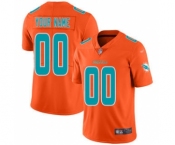 Men's Miami Dolphins Customized Orange Stitched Football Limited Inverted Legend Jersey