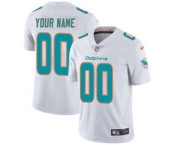 Men's Miami Dolphins Customized White Vapor Untouchable Custom Limited Football Jersey