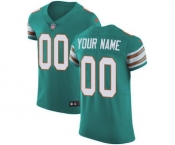 Men's Miami Dolphins Customized Aqua Green Alternate Vapor Untouchable Custom Elite Football Jersey