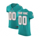 Men's Miami Dolphins Customized Aqua Green Team Color Vapor Untouchable Custom Elite Football Jersey