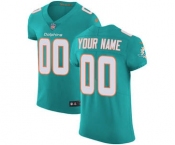 Men's Miami Dolphins Customized Aqua Green Team Color Vapor Untouchable Custom Elite Football Jersey