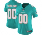 Women's Miami Dolphins Customized Aqua Green Home Jersey