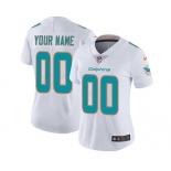 Women's Miami Dolphins Customized White Road Jersey