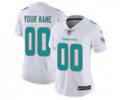 Women's Miami Dolphins Customized White Road Jersey