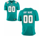 Men's Miami Dolphins Nike Aqua Custom Elite Jersey