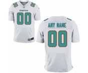 Men's Miami Dolphins Nike White Custom Elite Jersey