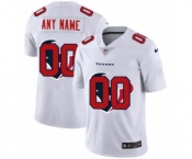 Men's Houston Texans Custom White Team Logo Dual Overlap Limited Football Jersey