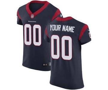 Men's Houston Texans Customized Navy Blue Team Color Vapor Untouchable Custom Elite Football Jersey