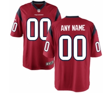 Mens Houston Texans Nike Red Customized Alternate Game Jersey