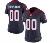 Women's Houston Texans Navy Blue Home Customized Jersey