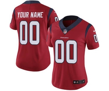 Women's Houston Texans Red Alternate Customized Jersey