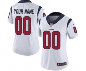 Women's Houston Texans White Road Customized Jersey