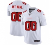 Men's Atlanta Falcons Custom White Team Logo Dual Overlap Limited Football Jersey