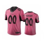 Men's Falcons Customized Vapor Limited City Edition Pink Jersey