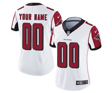 Women's Atlanta Falcons White Road Customized Jersey