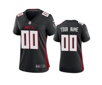 Women's Falcons Black Custom 2020 New Football Game Jersey