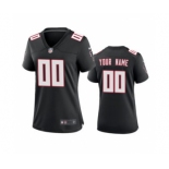 Women's Falcons Black Custom Throwback 2020 New Football Game Jersey